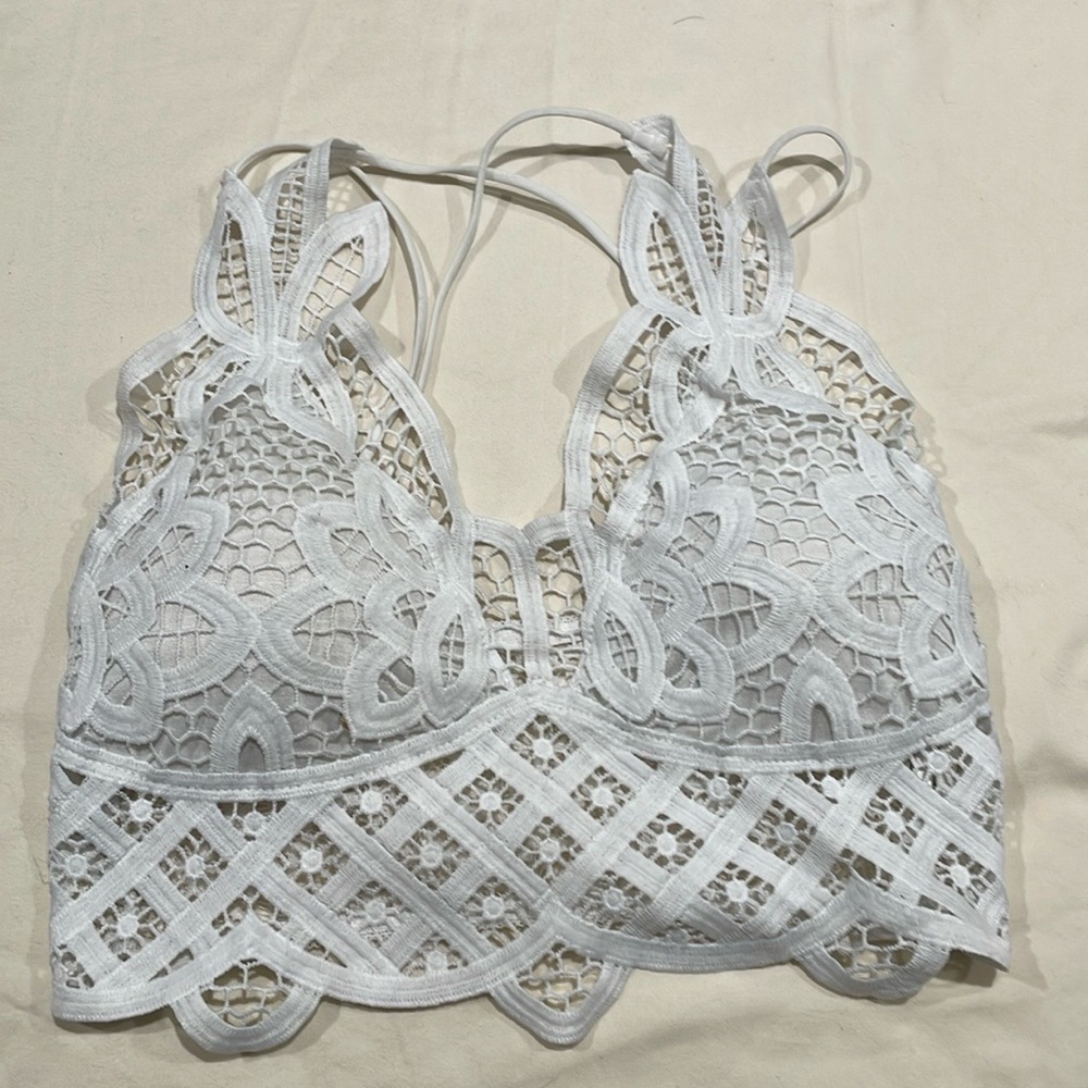 Lace Brallette , size XS, white, as shown in photos